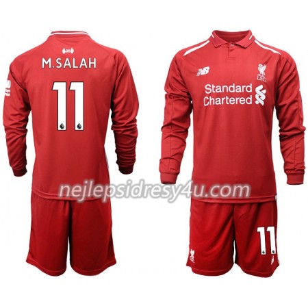 Fotbalový Dres Liverpool M.SALAH 11 Dětské Domácí 2018/19 Dlouhý Rukáv